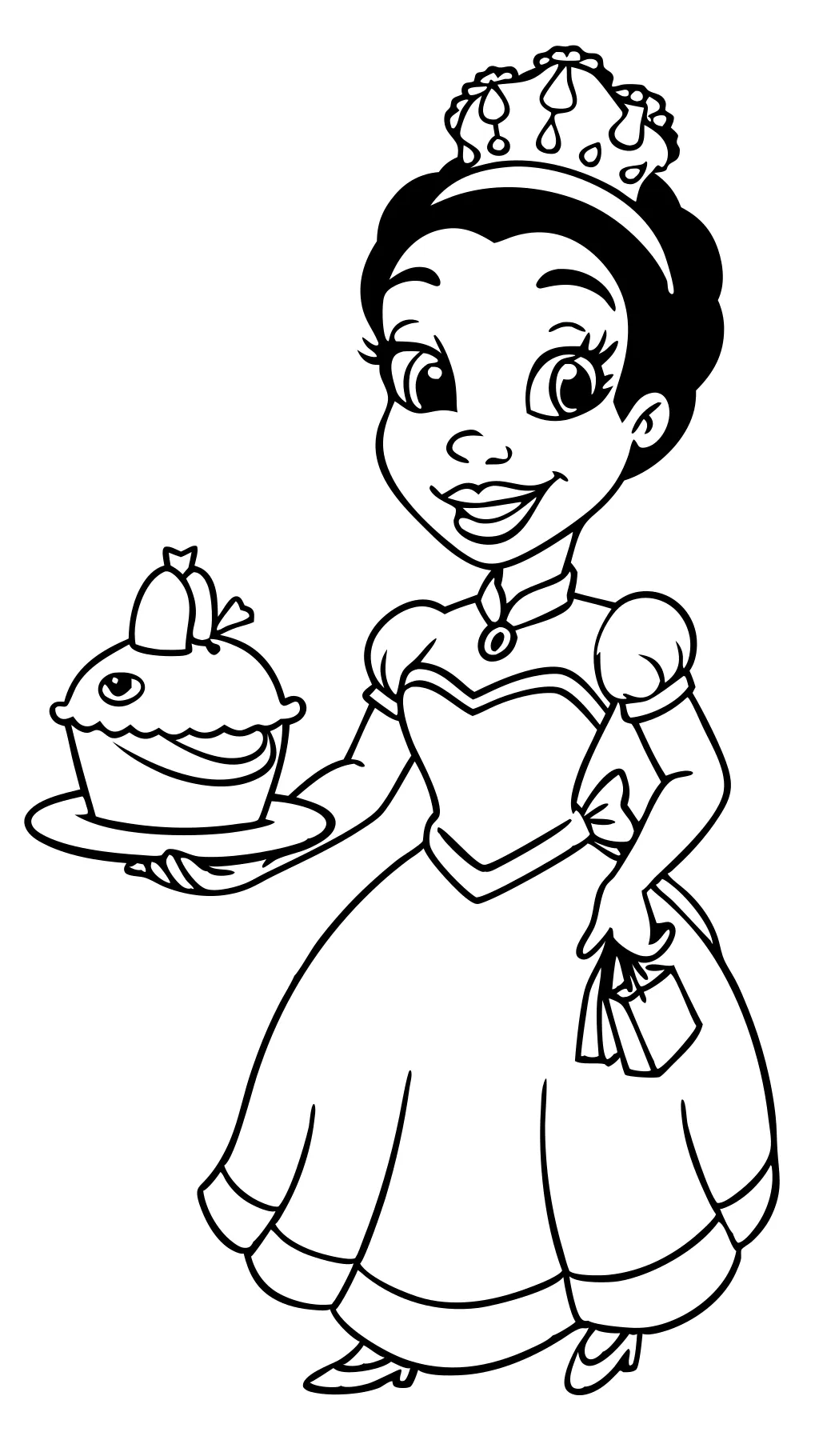 Tiana Princess and the Frog Coloring Pages